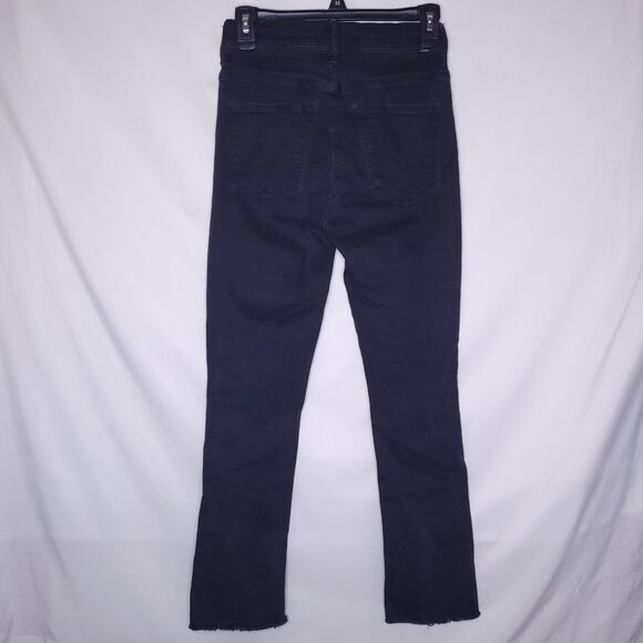 Mother Jeans 26 Black Insider Slit Ankle Fray Not Guilty - Picture 2 of 14